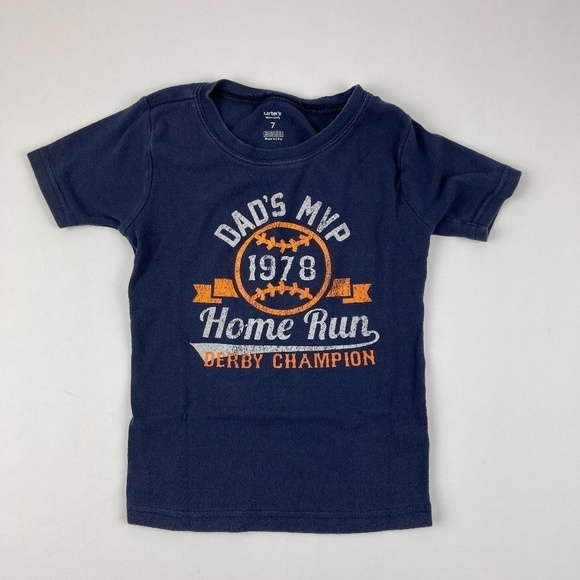 Carters Boys Graphic Tshirt Blue Size 7 - Picture 2 of 6